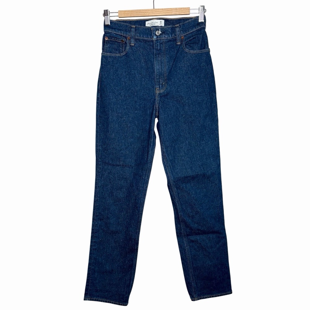 Abercrombie & Fitch 90s Straight Ultra High Rise Jeans Womens Size 0/25 Dark